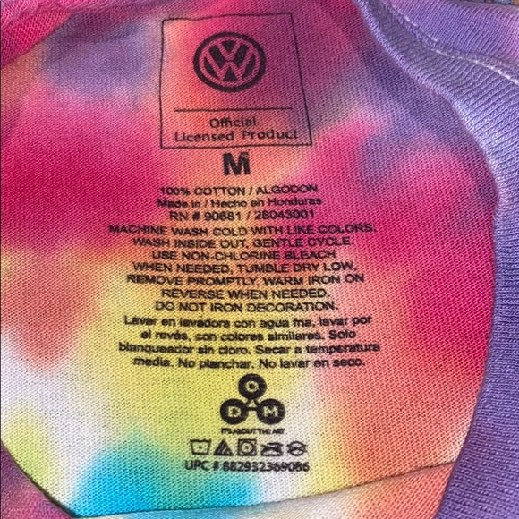 Retro Volkswagen Bus tie dye T-shirt. Size M - Picture 7 of 8